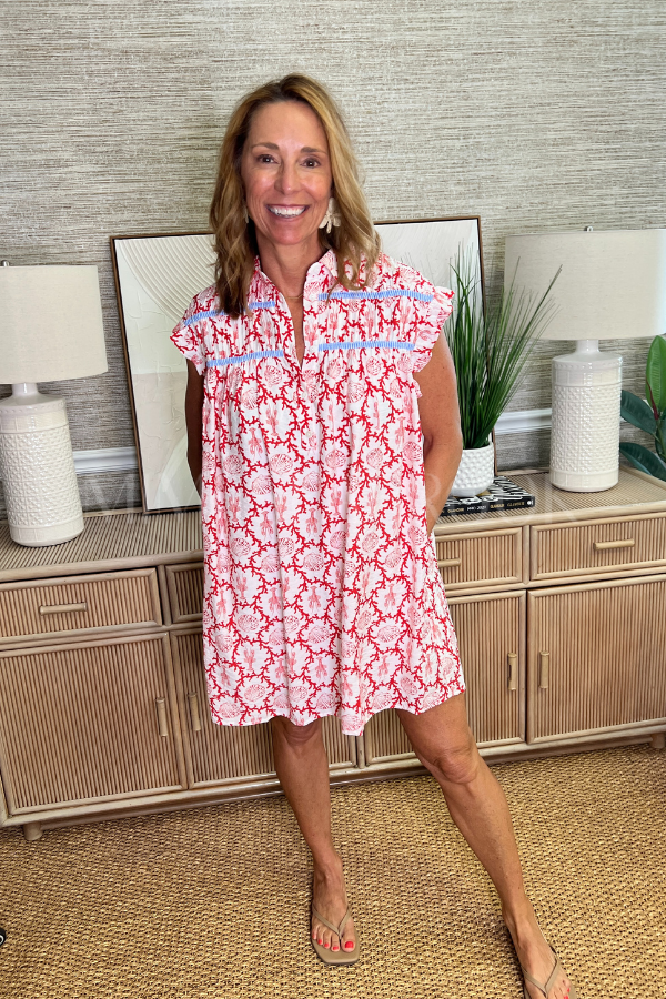Sellers dress, red