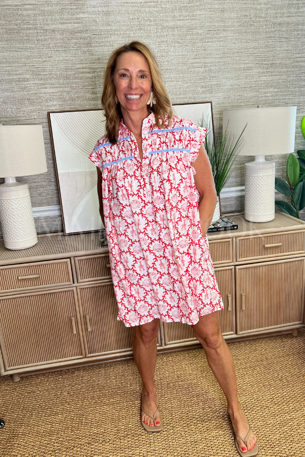 Sellers dress, red