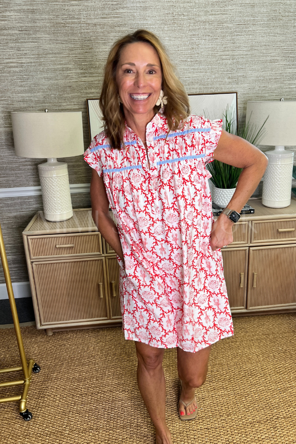 Sellers dress, red