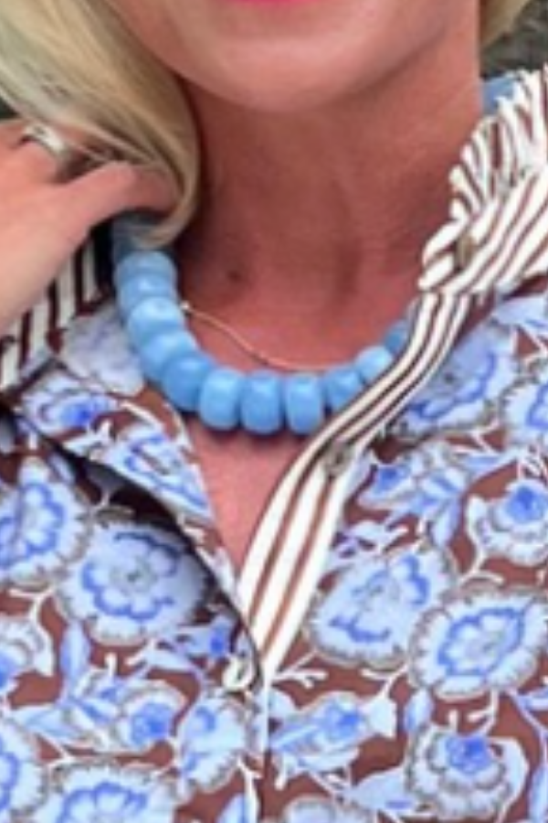Selma necklace, blue