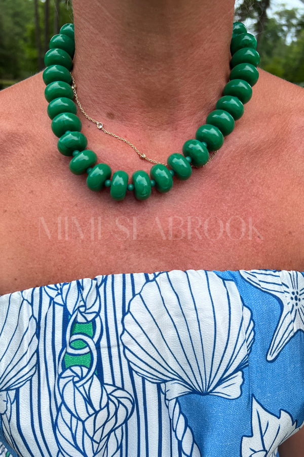 Selma necklace, green