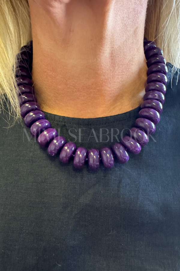 Selma necklace, purple