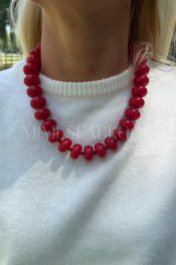 Selma necklace, red
