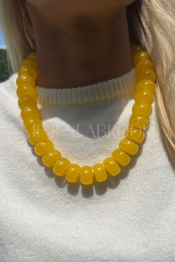 Selma necklace, yellow