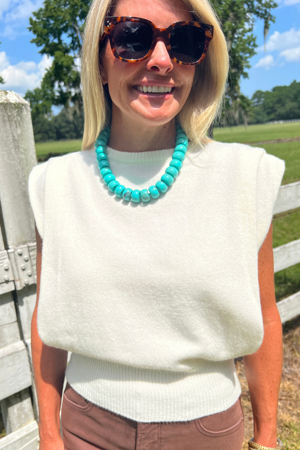 Selmer sweater top, ivory