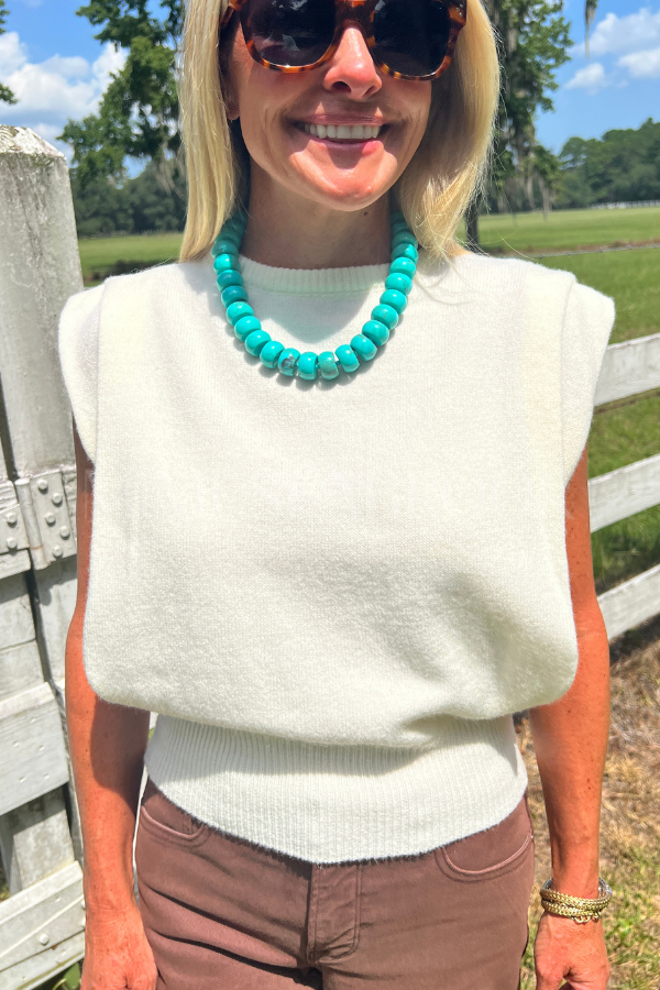 Selmer sweater top, ivory