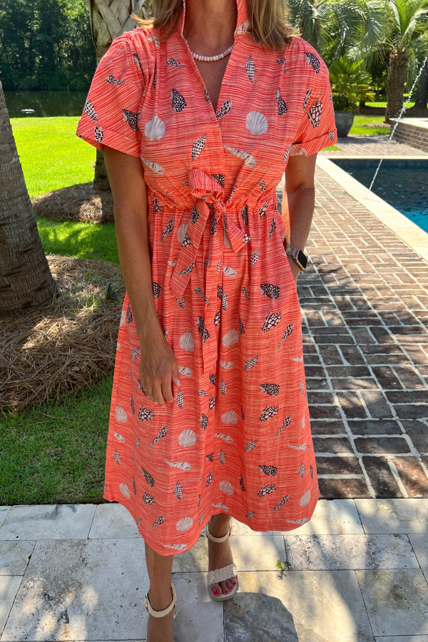 Seymour dress by Holly Shae, shell print