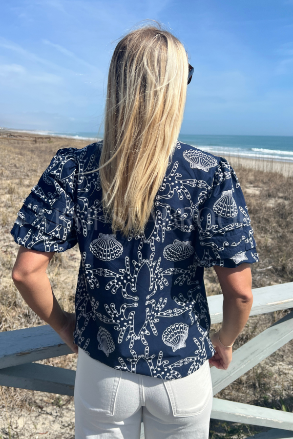 Shae top, navy