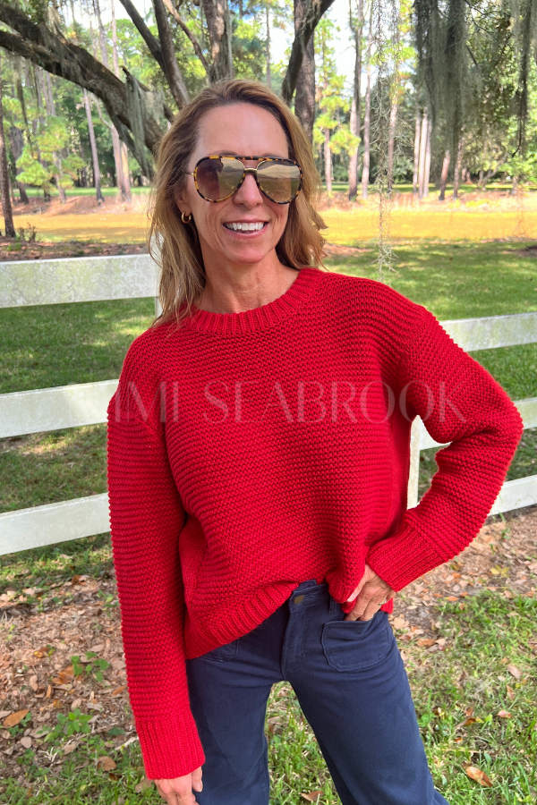 Shella sweater, red
