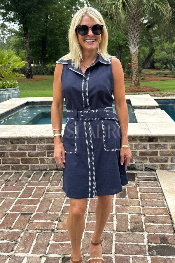 Sherrill dress, navy
