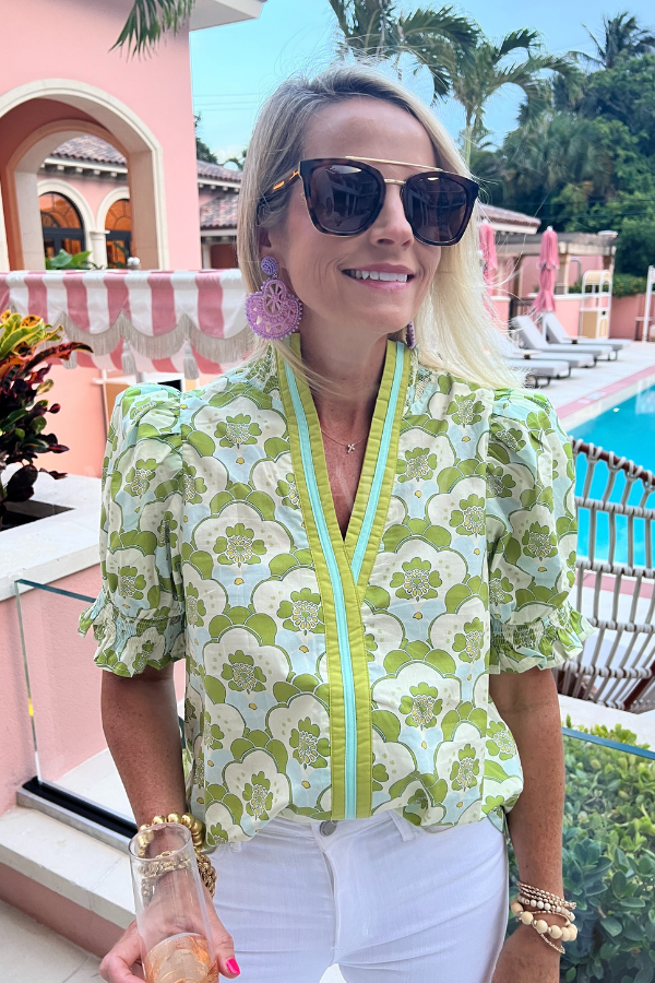 Shipley top, chartruese