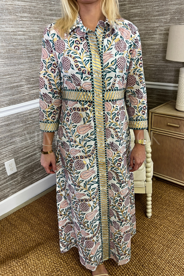 Shirt Maxi Dress, Tupl Teal by Oliphant