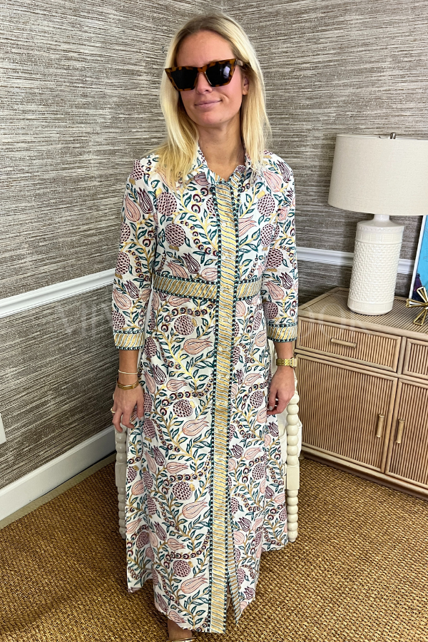 Shirt Maxi Dress, Tupl Teal by Oliphant