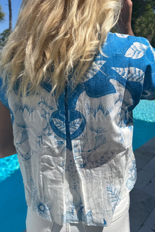 Simone Blouse, Celestia Print by Cleobella