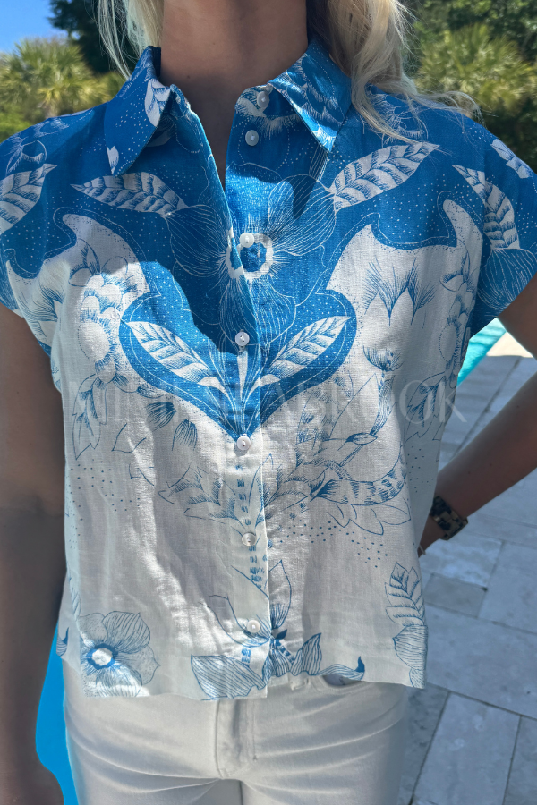 Simone Blouse, Celestia Print by Cleobella