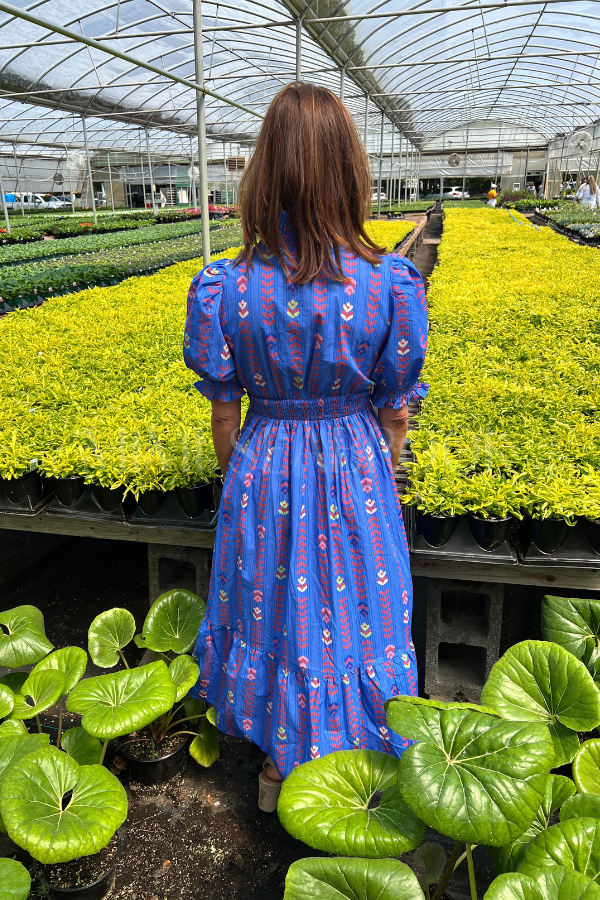 Skyline dress, blue multi