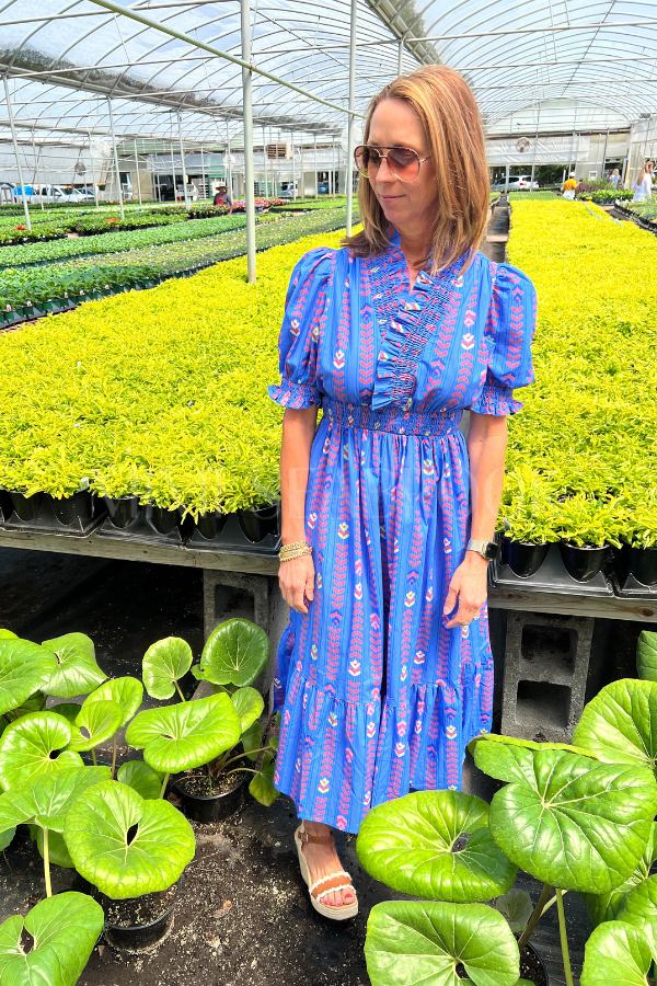 Skyline dress, blue multi
