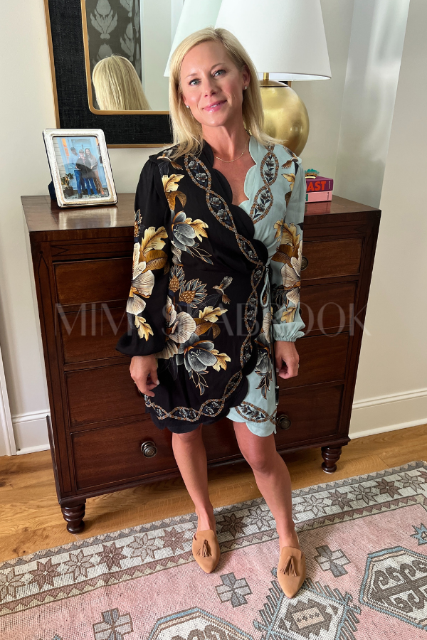 Snake Garden Mix Wrap Wavy Mini Dress by Farm Rio