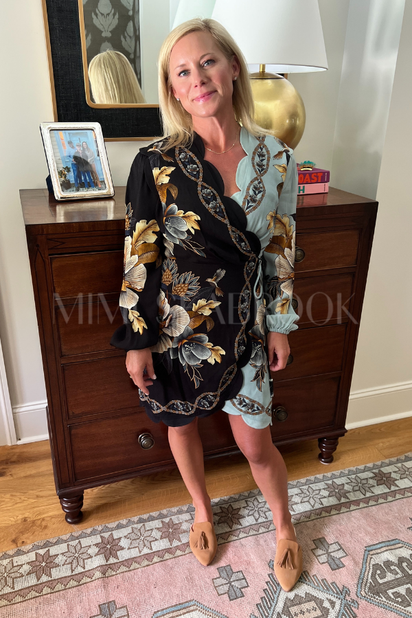 Snake Garden Mix Wrap Wavy Mini Dress by Farm Rio