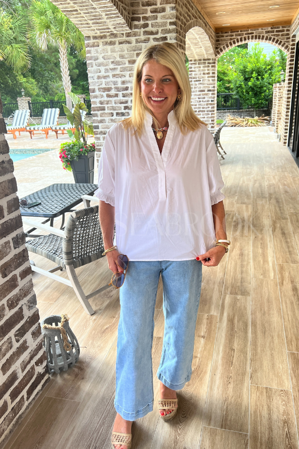 Sonnet top, white
