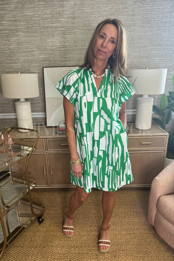 Sprayberry dress, kelly green