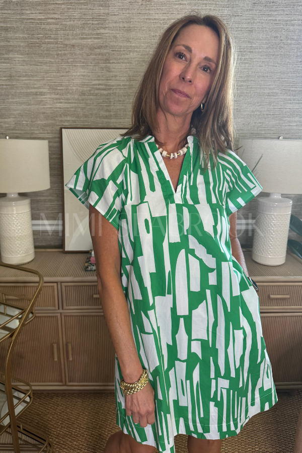 Sprayberry dress, kelly green