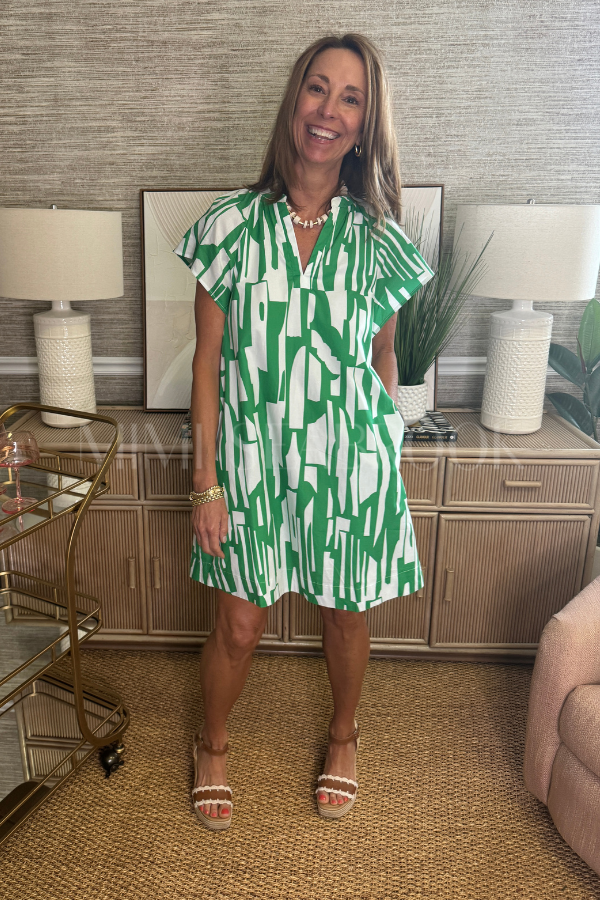 Sprayberry dress, kelly green