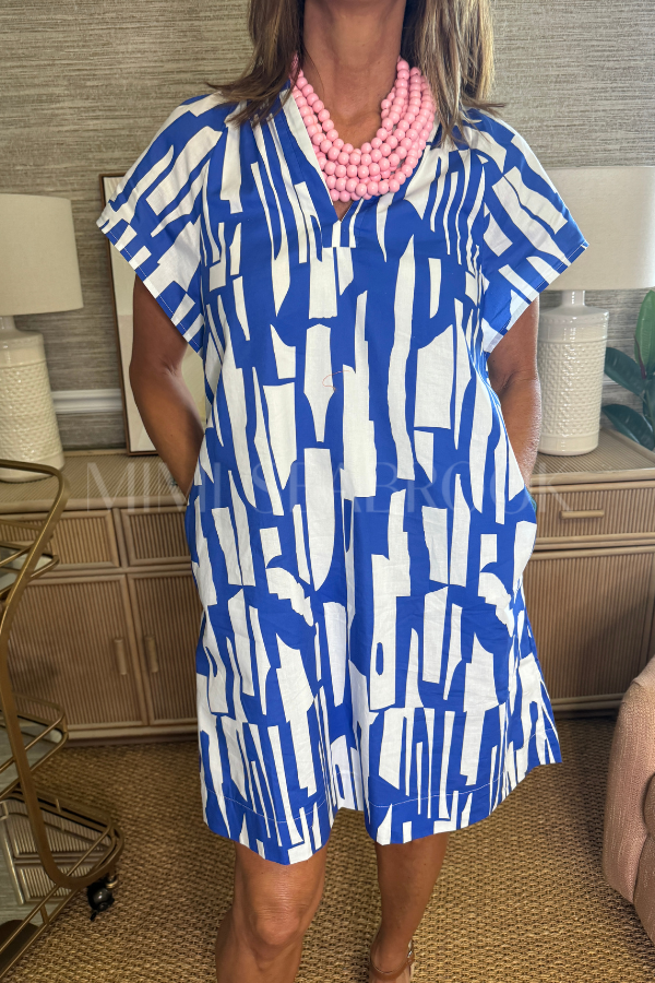 Sprayberry dress, royal blue