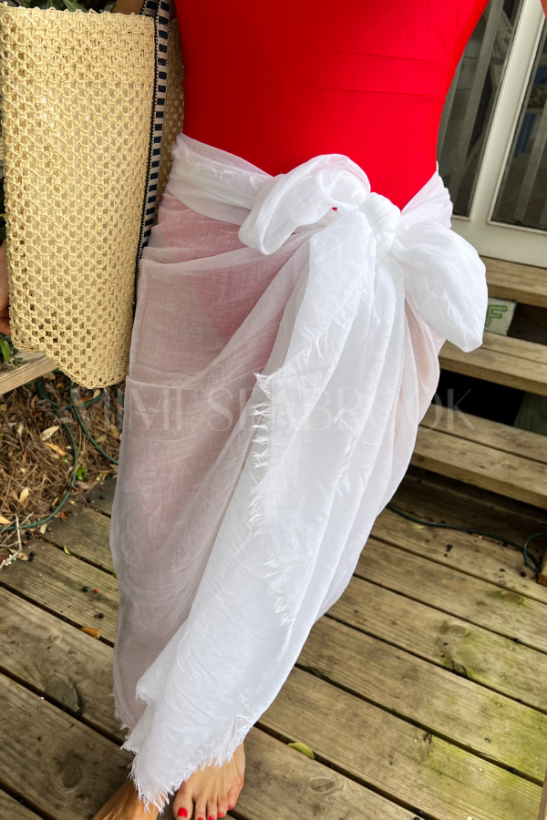 St. Bart's sarong, white