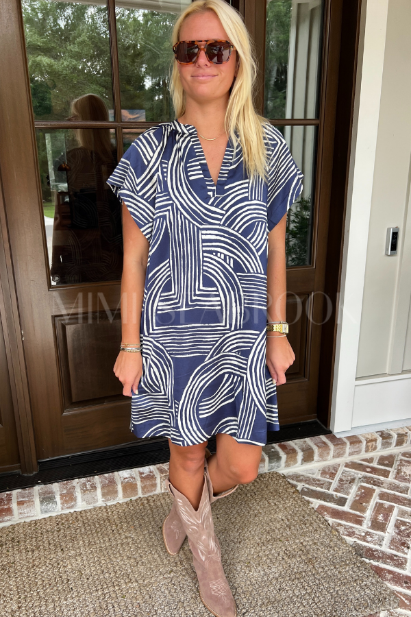 Staten dress, deep blue