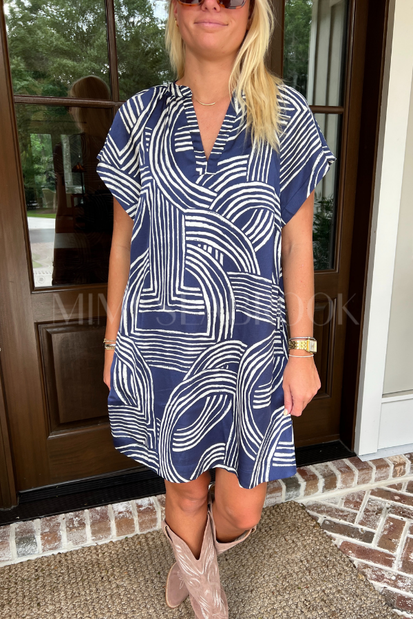 Staten dress, deep blue