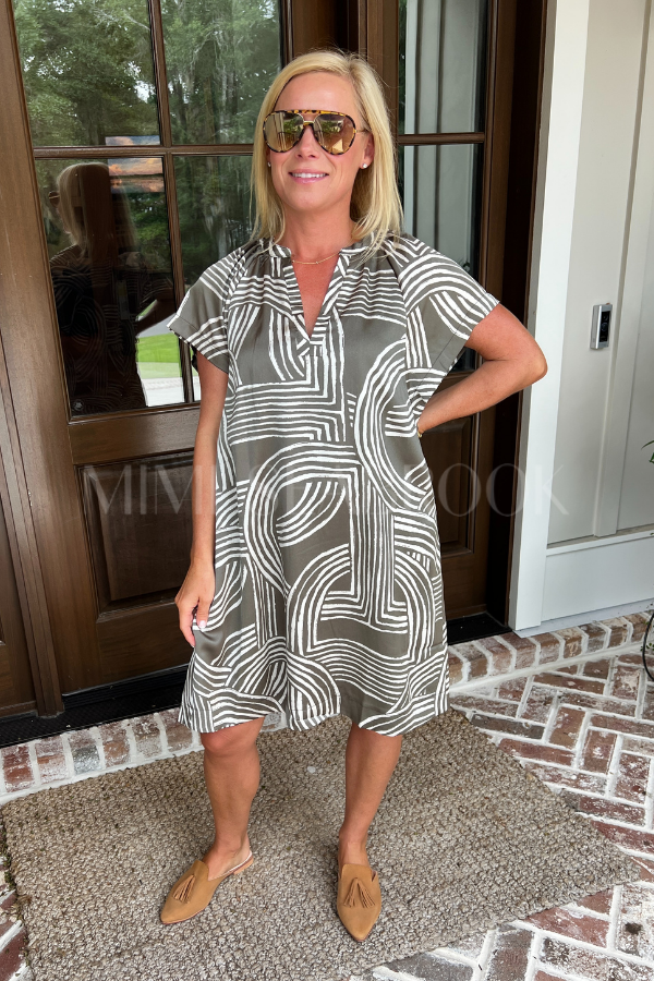 Staten dress, olive