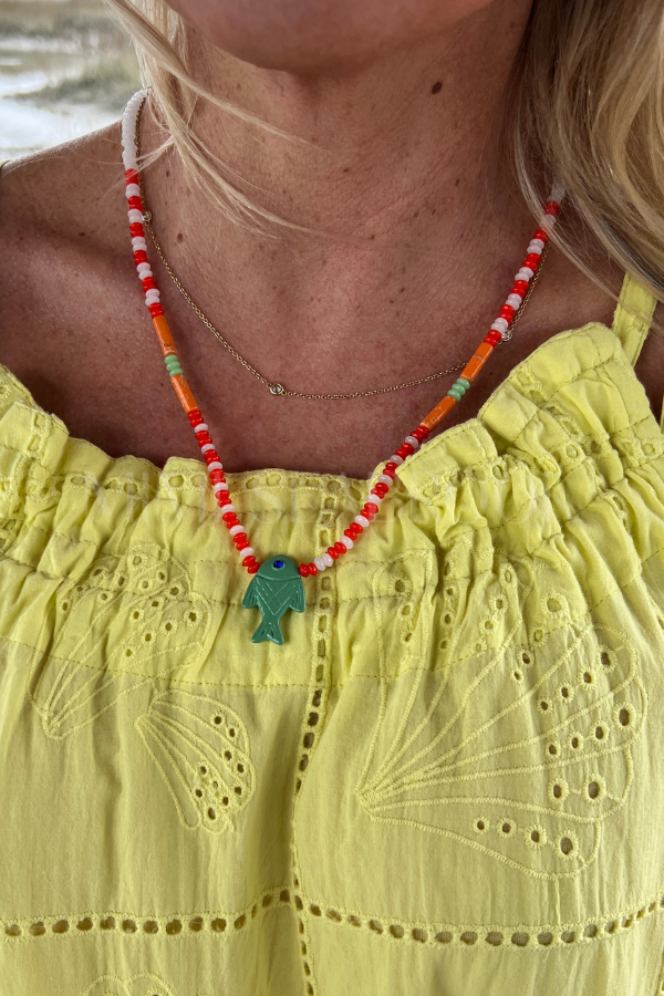 Swift necklace, orange