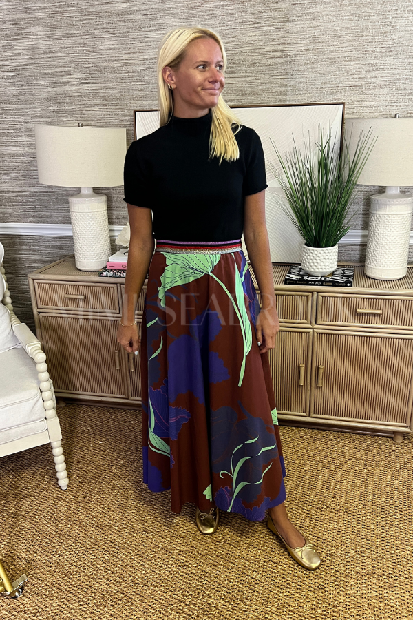 Swing Skirt, Hague Cobalt by Oliphant