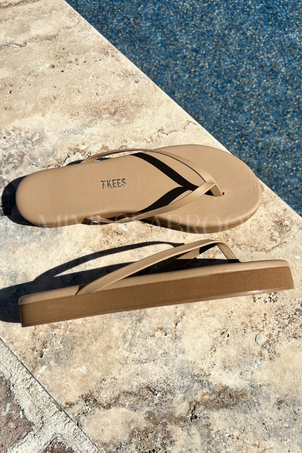 TKEEs Platform Lily flip flops, cocobutter