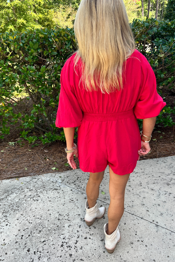 Tamara romper, red