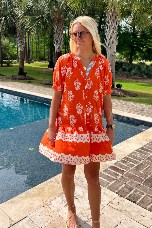 Tansy dress, orange