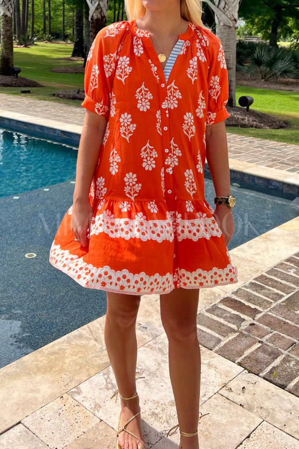 Tansy dress, orange
