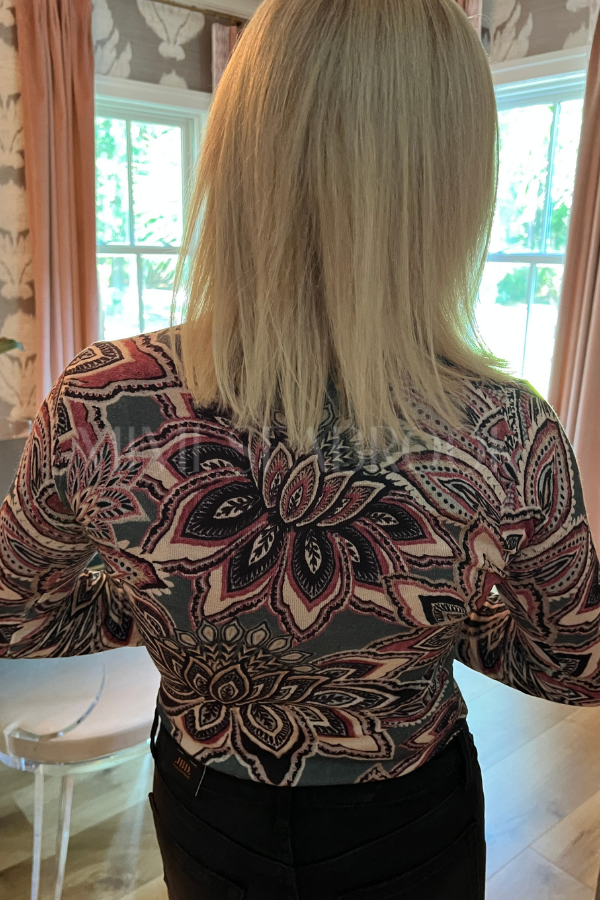 Tapestry Flower Knit Layer Top by Farm Rio
