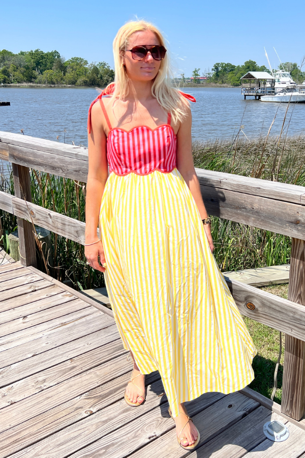 Taylor dress, lemon orange