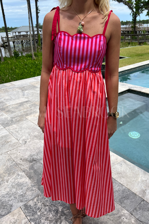 Taylor dress, red pink