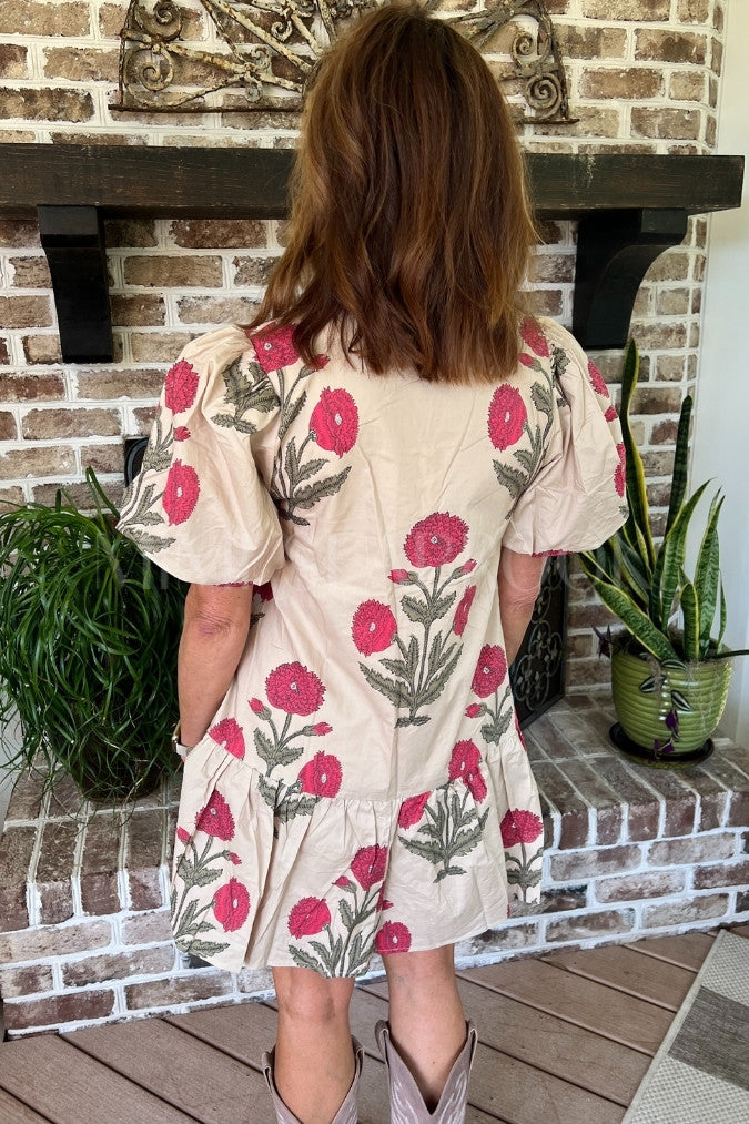 Thalia dress, ecru