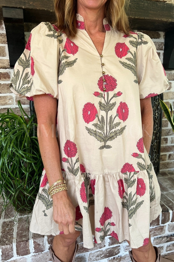 Thalia dress, ecru