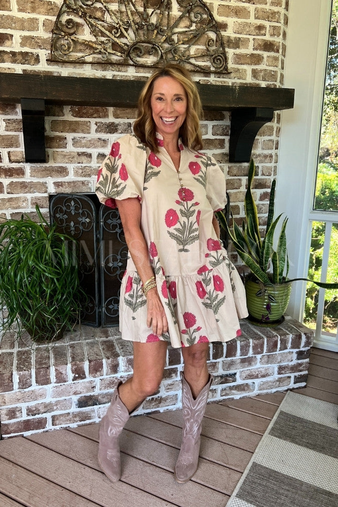 Thalia dress, ecru