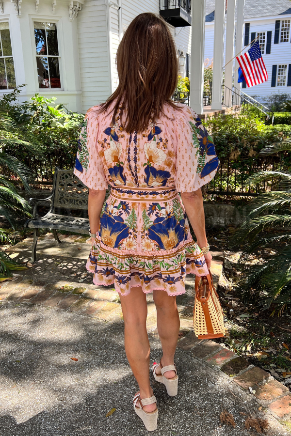 The Dream Garden Pink Mini Dress by FARM RIO
