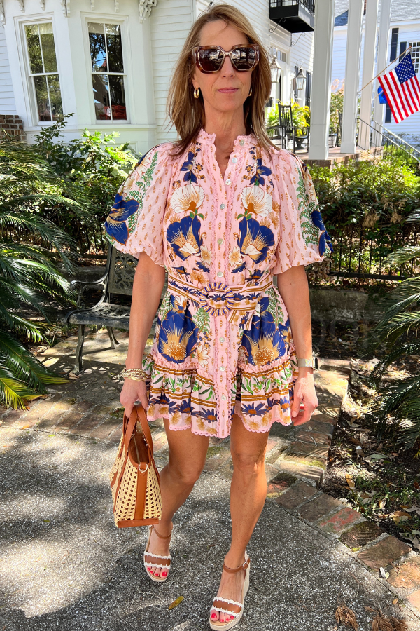 The Dream Garden Pink Mini Dress by FARM RIO
