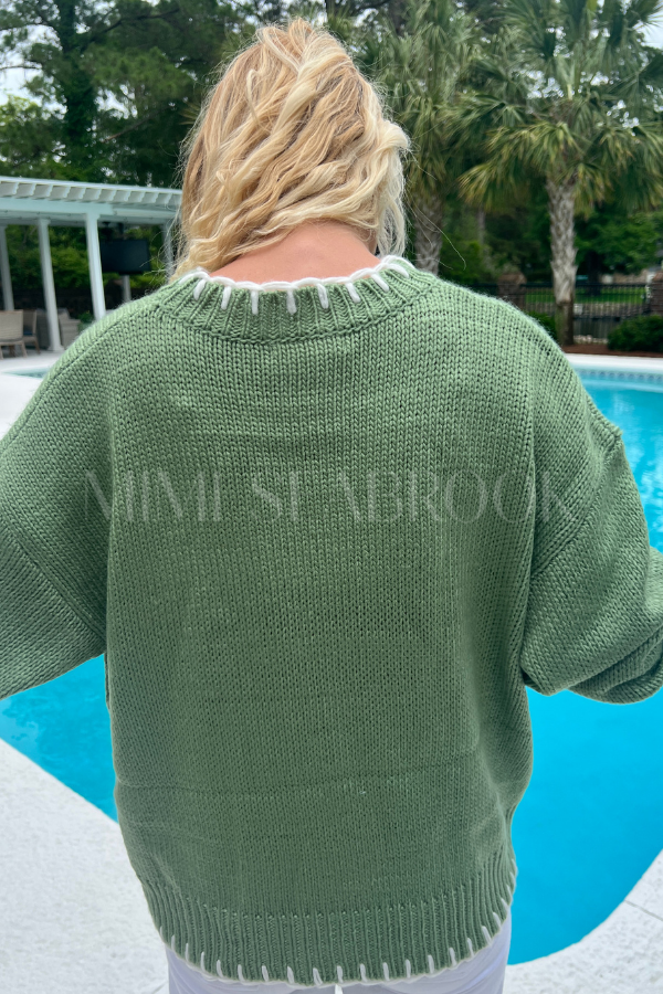 Thisbe sweater, basil fish
