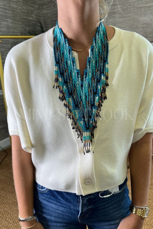 Thomas Necklace, Navy Multi