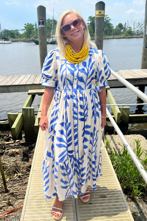 Tia dress, blue