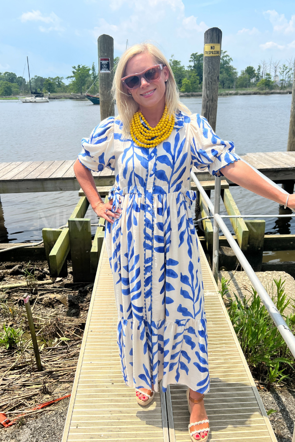 Tia dress, blue